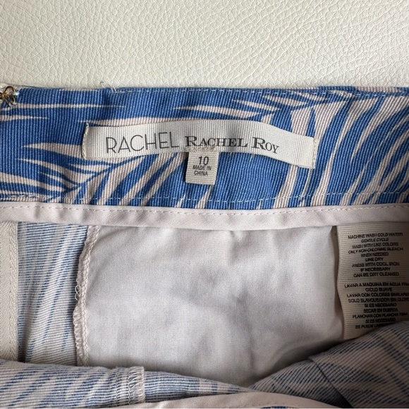 RACHEL ROY ivory and Blue Palm Skort Shorts size 10 - Picture 5 of 8